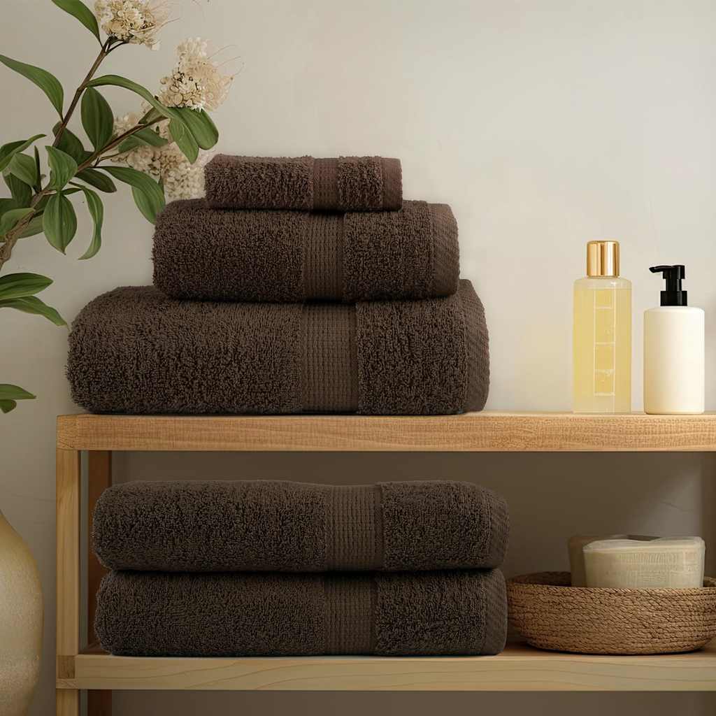 håndklæder 8 stk. Premium SOLUND 600 g/m2 brun