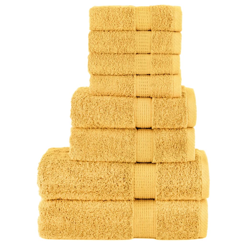 håndklæder 8 stk. Premium SOLUND 600 g/m2 guldfarvet