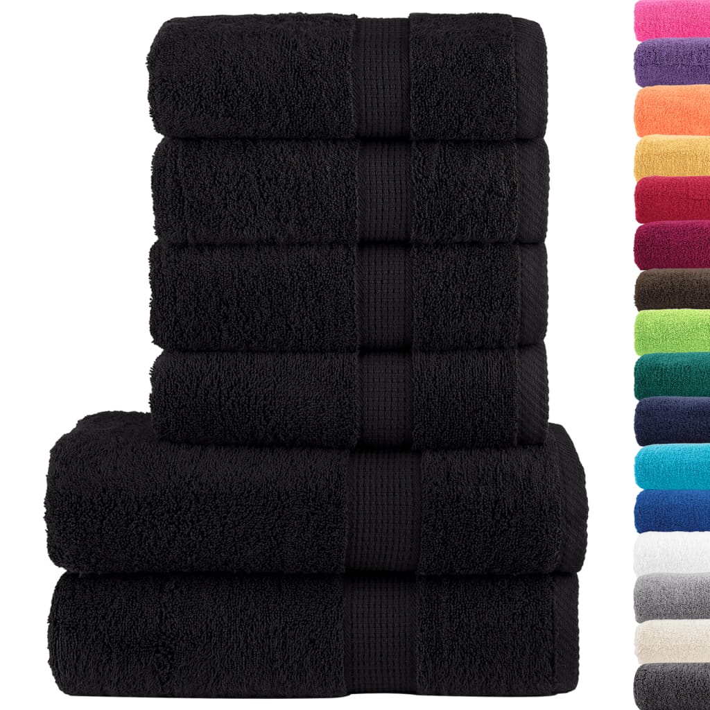 håndklæder 6 stk. Premium SOLUND 600 g/m2 sort