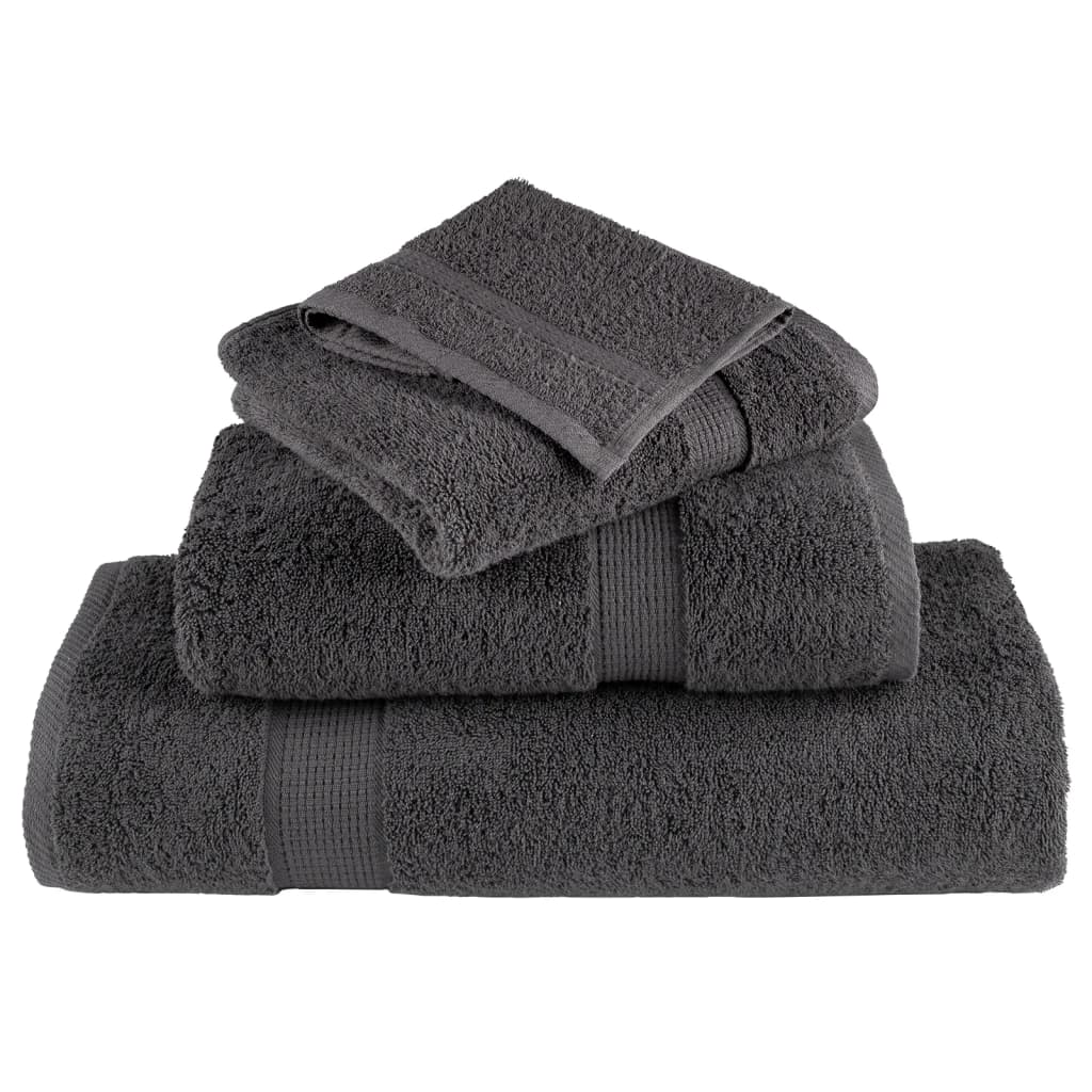 håndklæder 12 stk. Premium SOLUND 600 g/m2 antracit