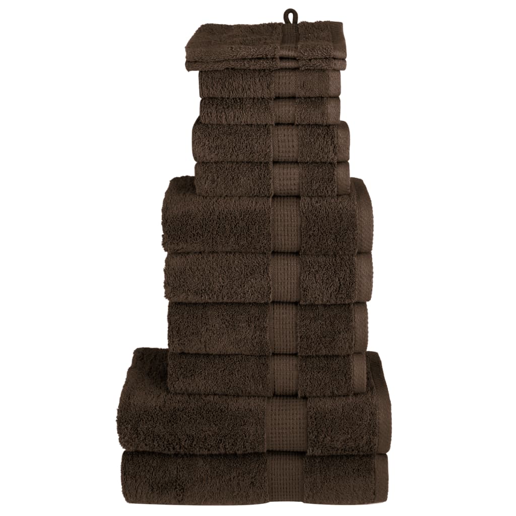 håndklæder 12 stk. Premium SOLUND 600 g/m2 brun