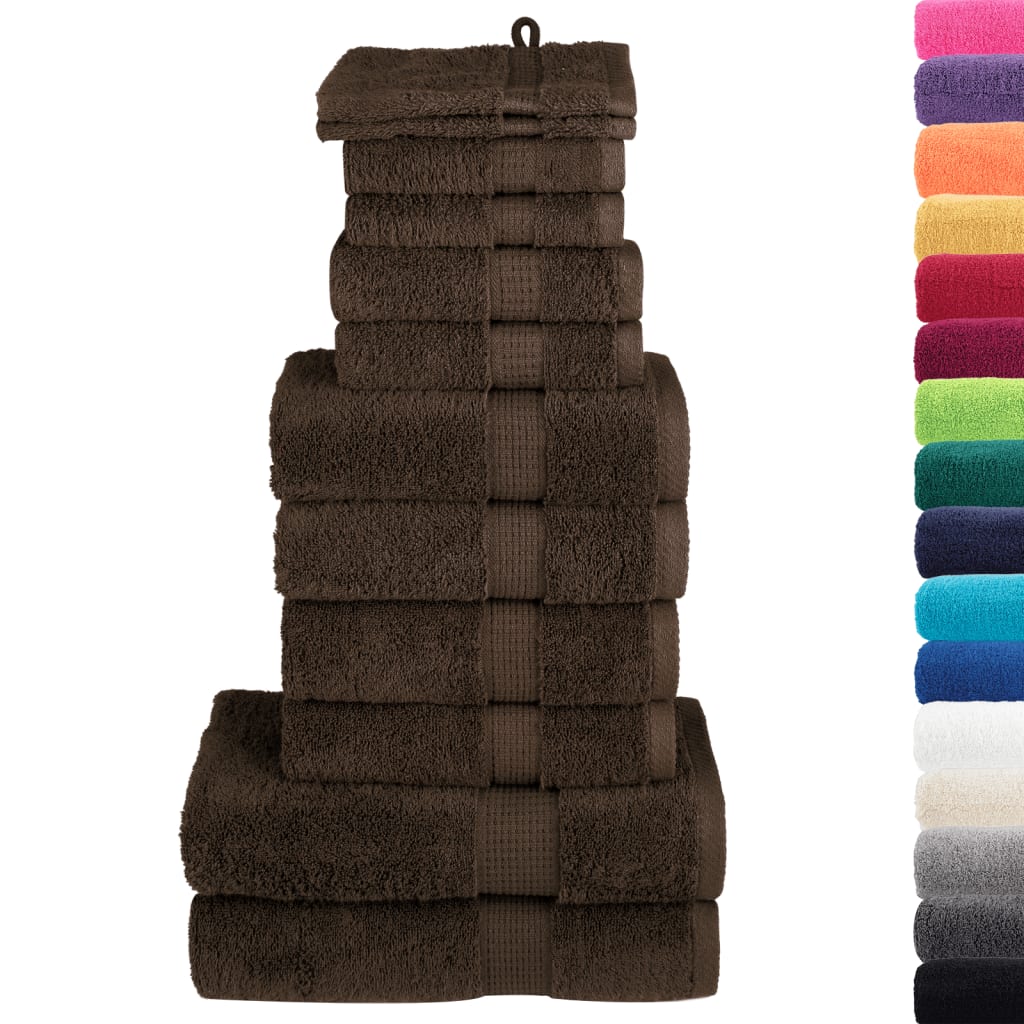 håndklæder 12 stk. Premium SOLUND 600 g/m2 brun