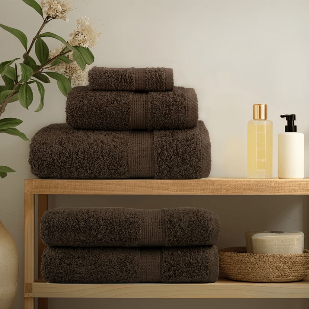 håndklæder 12 stk. Premium SOLUND 600 g/m2 brun