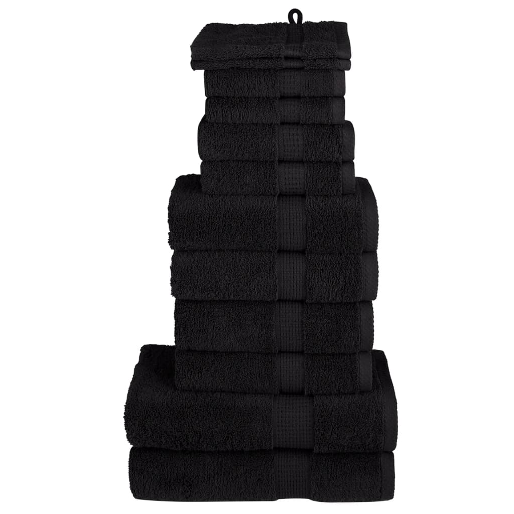 håndklæder 12 stk. Premium SOLUND 600 g/m2 sort