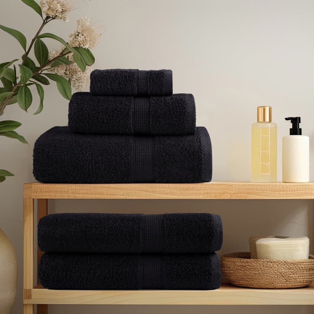 håndklæder 12 stk. Premium SOLUND 600 g/m2 sort