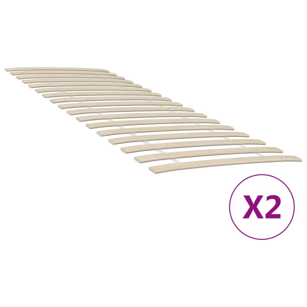 sengelameller med 34 lameller 2 stk. 70x200 cm