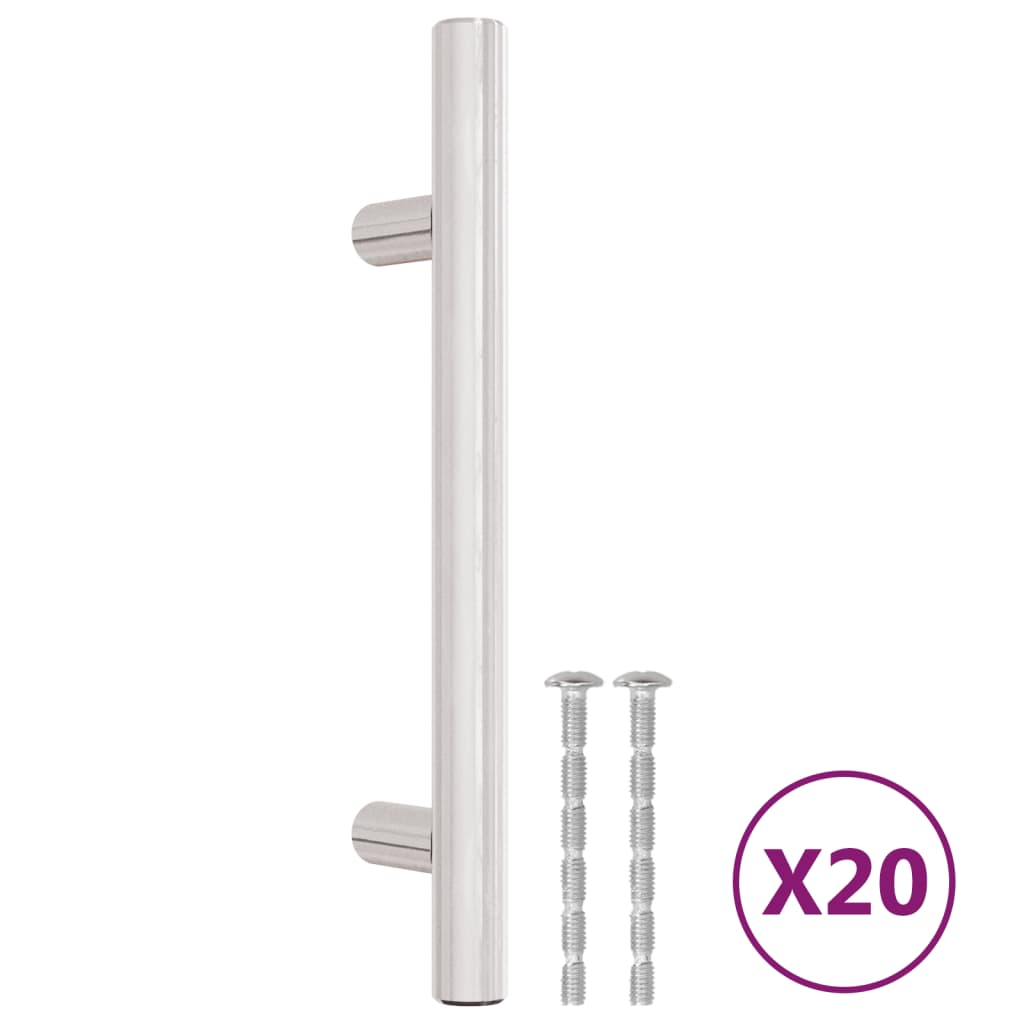 skabshåndtag 20 stk. 96 mm rustfrit stål sølvfarvet