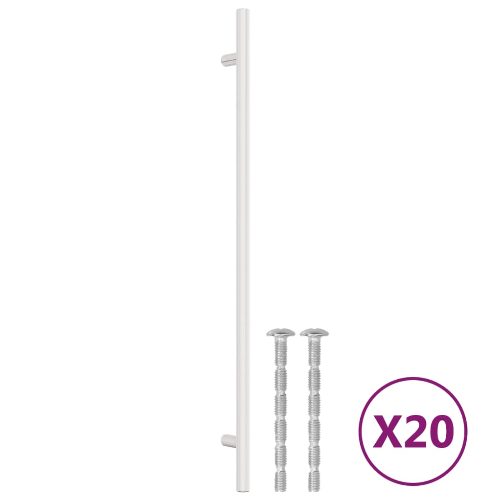 skabshåndtag 20 stk. 320 mm rustfrit stål sølvfarvet