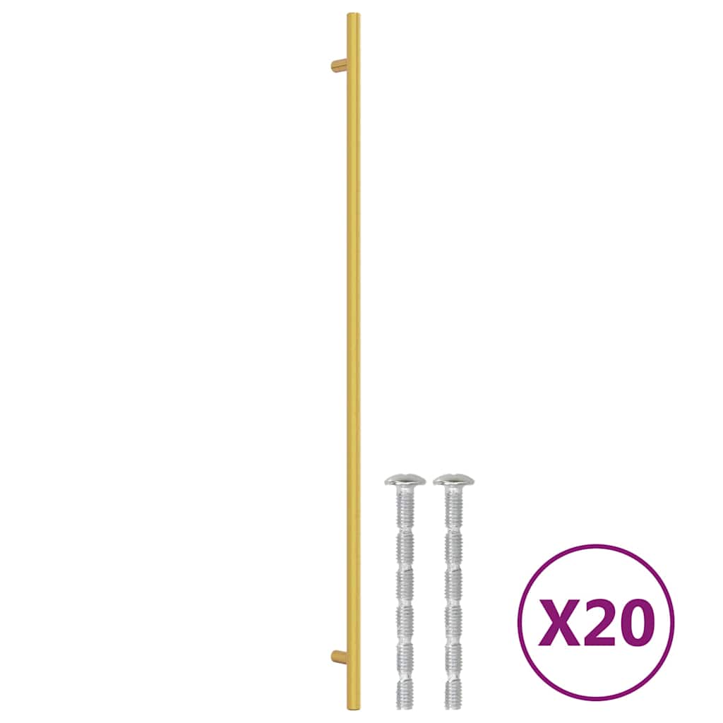 skabshåndtag 20 stk.480 mm rustfrit stål guldfarvet