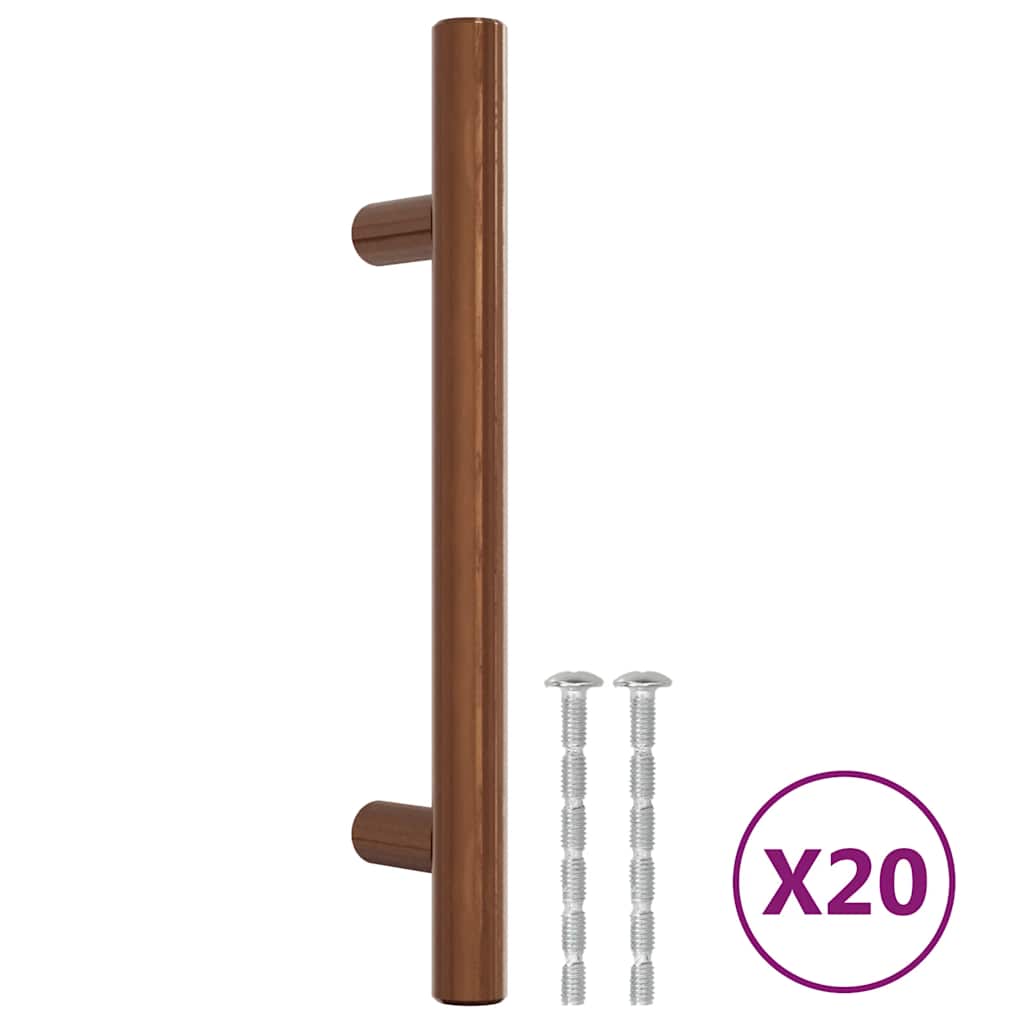skabshåndtag 20 stk. 96 mm rustfrit stål bronzefarvet