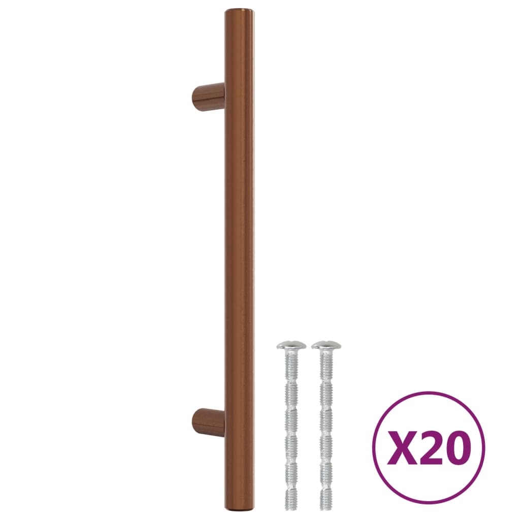 skabshåndtag 20 stk. 128 mm rustfrit stål bronzefarvet