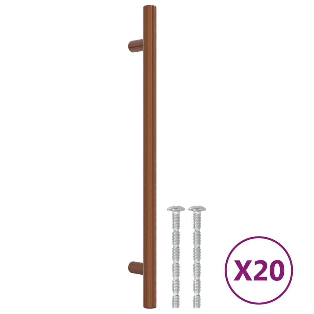skabshåndtag 20 stk. 192 mm rustfrit stål bronzefarvet