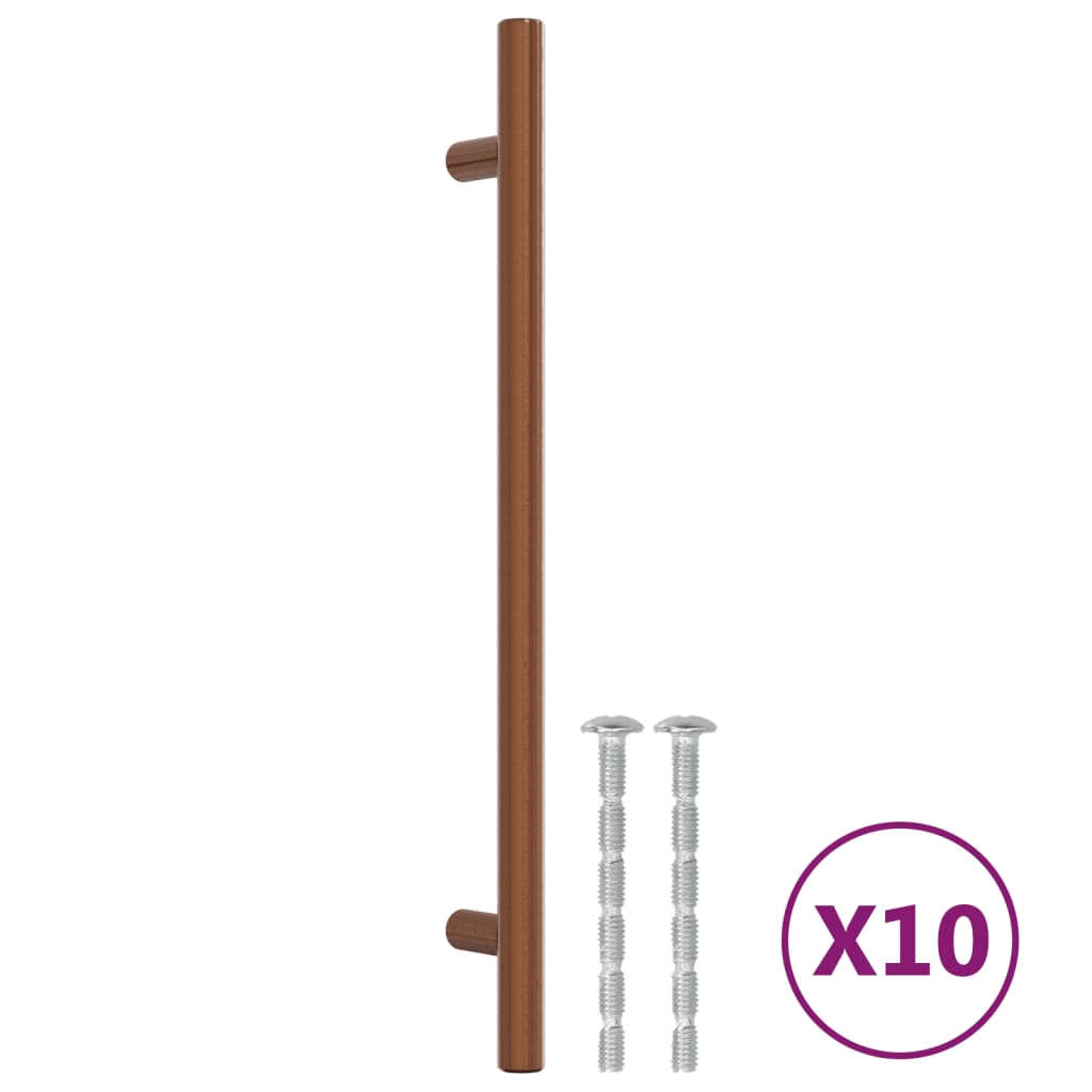 skabshåndtag 10 stk. 192 mm rustfrit stål bronzefarvet