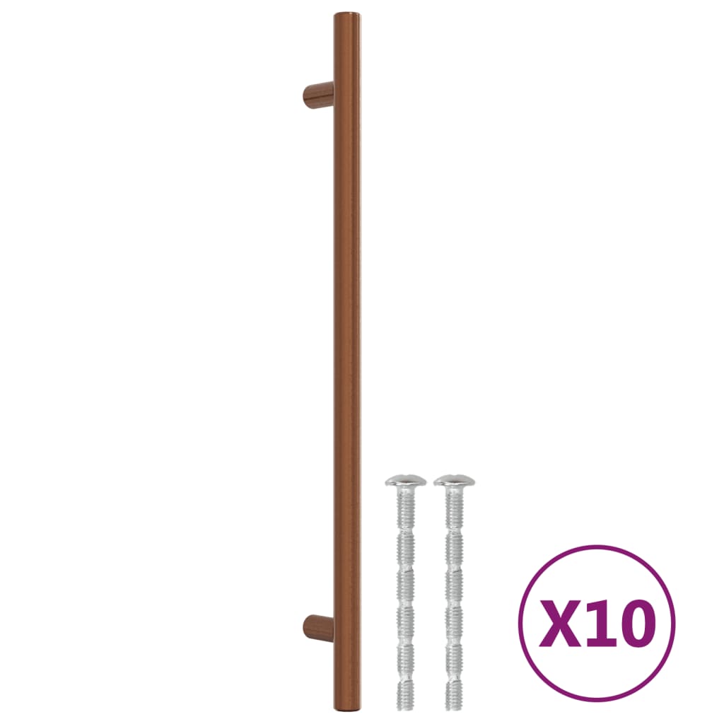skabshåndtag 10 stk. 224 mm rustfrit stål bronzefarvet