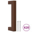 skabshåndtag 20 stk. 96 mm rustfrit stål bronzefarvet