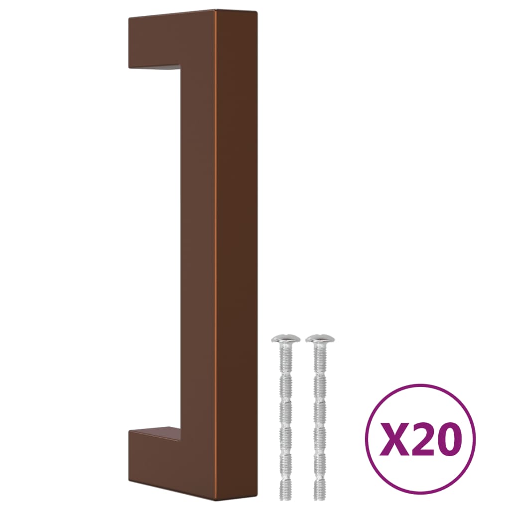 skabshåndtag 20 stk. 96 mm rustfrit stål bronzefarvet