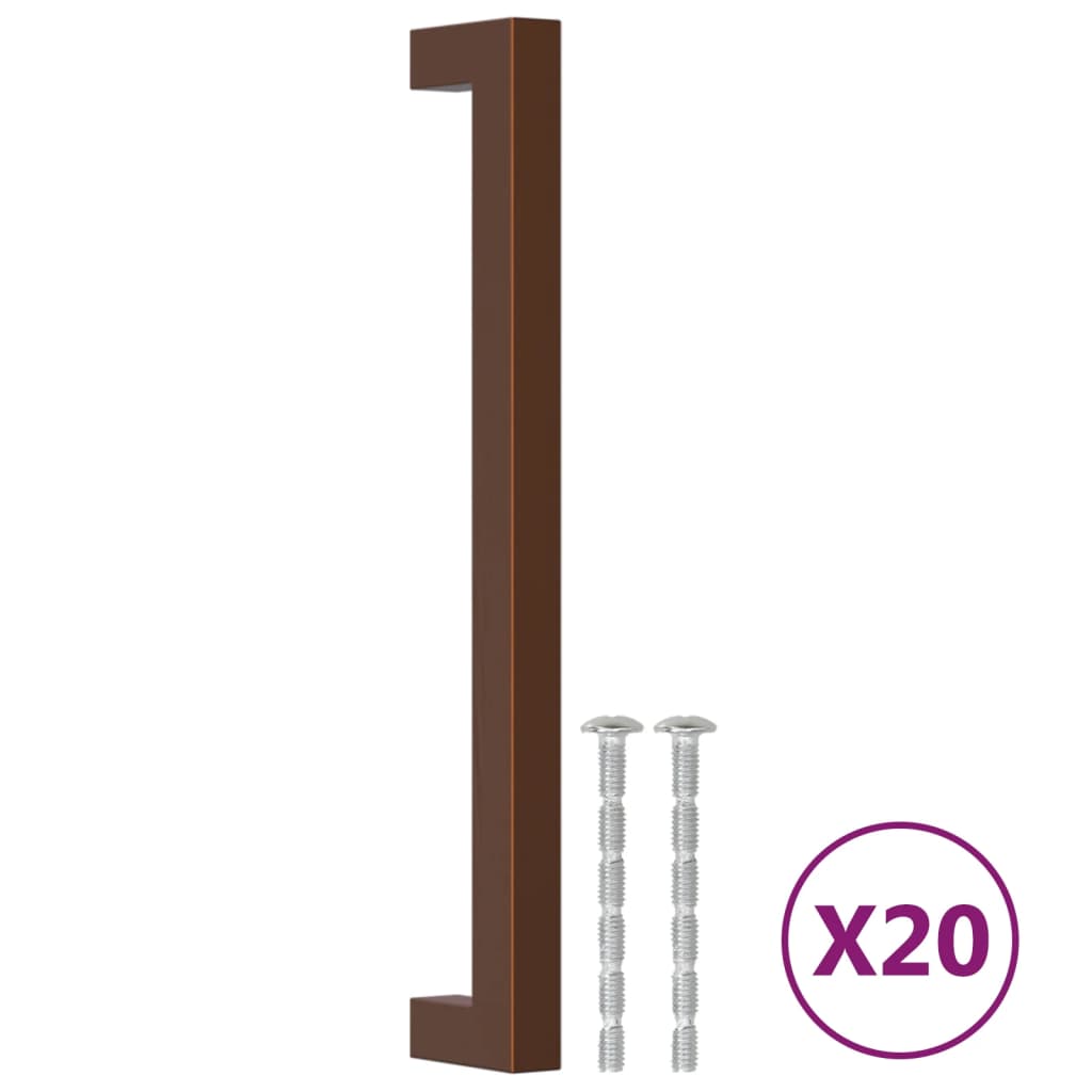skabshåndtag 20 stk. 192 mm rustfrit stål bronzefarvet