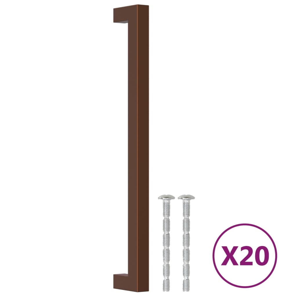 skabshåndtag 20 stk. 224 mm rustfrit stål bronzefarvet