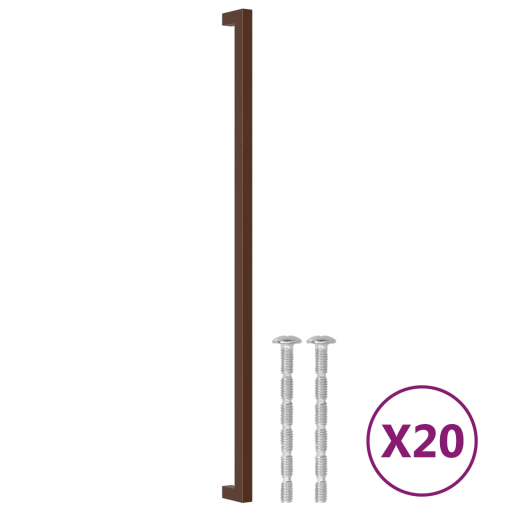 skabshåndtag 20 stk. 480 mm rustfrit stål bronzefarvet