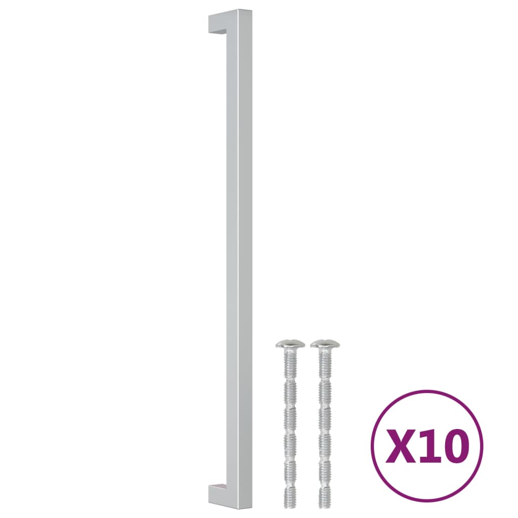 skabshåndtag 10 stk. 320 mm rustfrit stål sølvfarvet