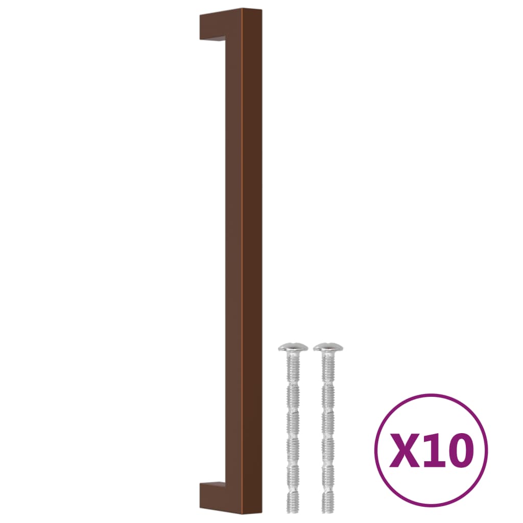 skabshåndtag 10 stk. 224 mm rustfrit stål bronzefarvet