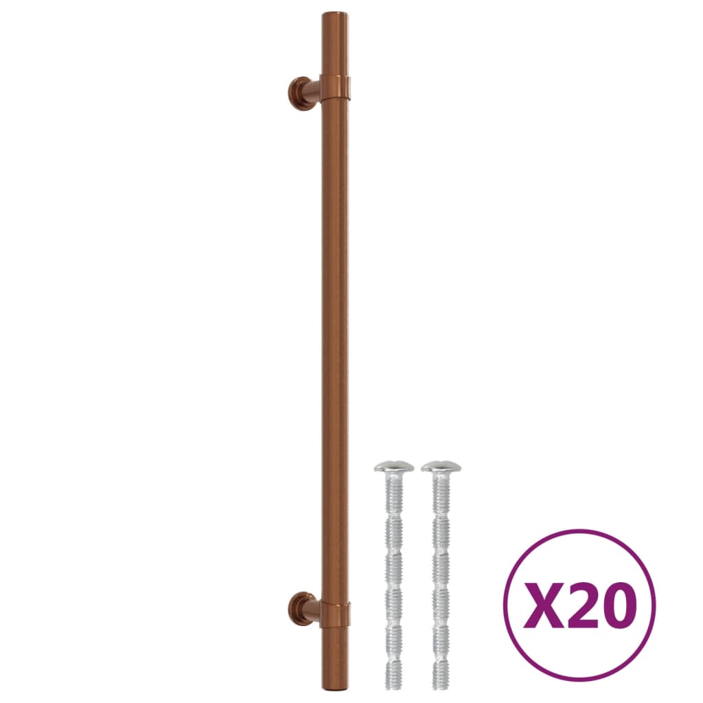 skabshåndtag 20 stk. 224 mm rustfrit stål bronzefarvet