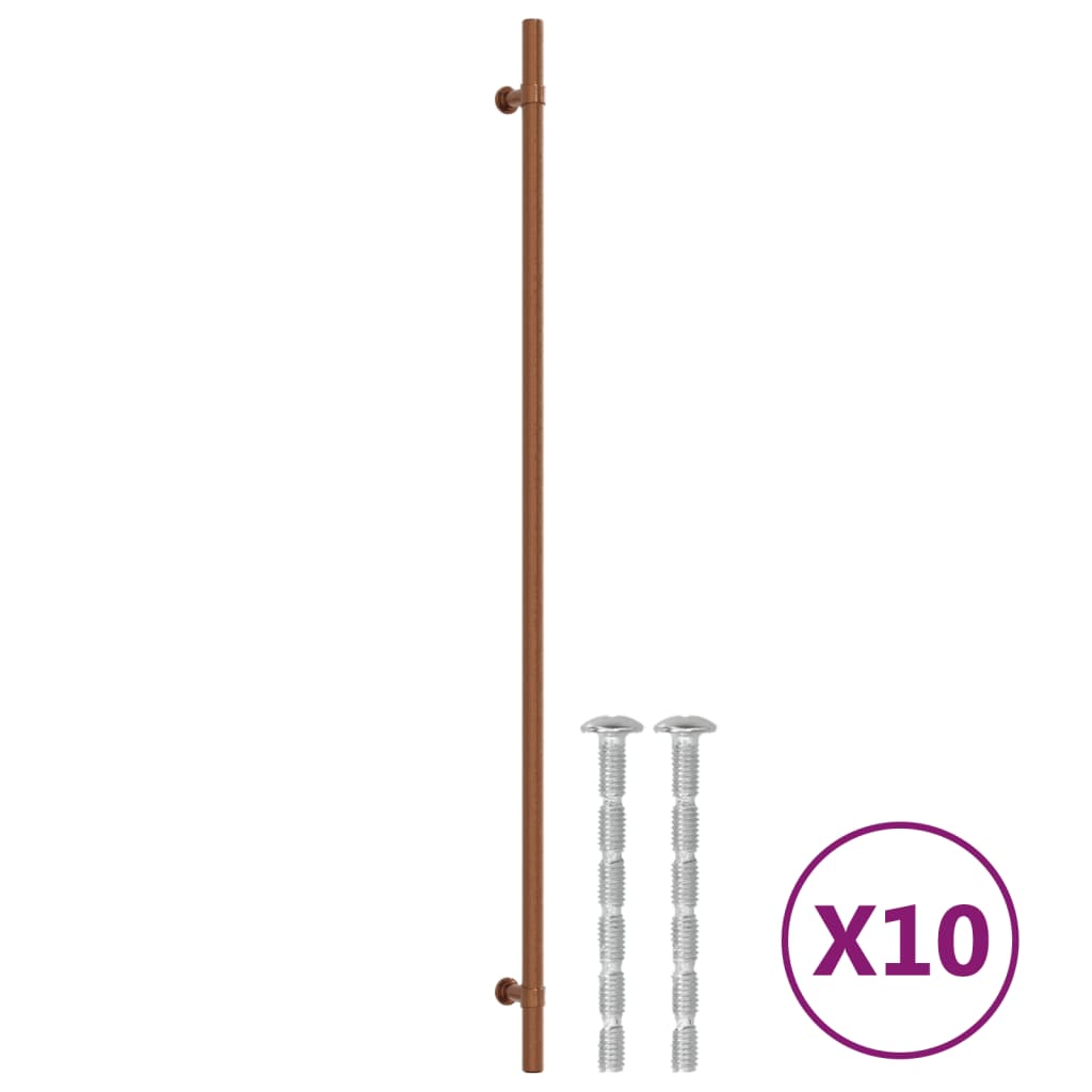 skabshåndtag 10 stk. 480 mm rustfrit stål bronzefarvet