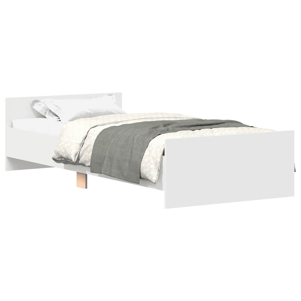 sengeramme 90x200 cm konstrueret træ hvid