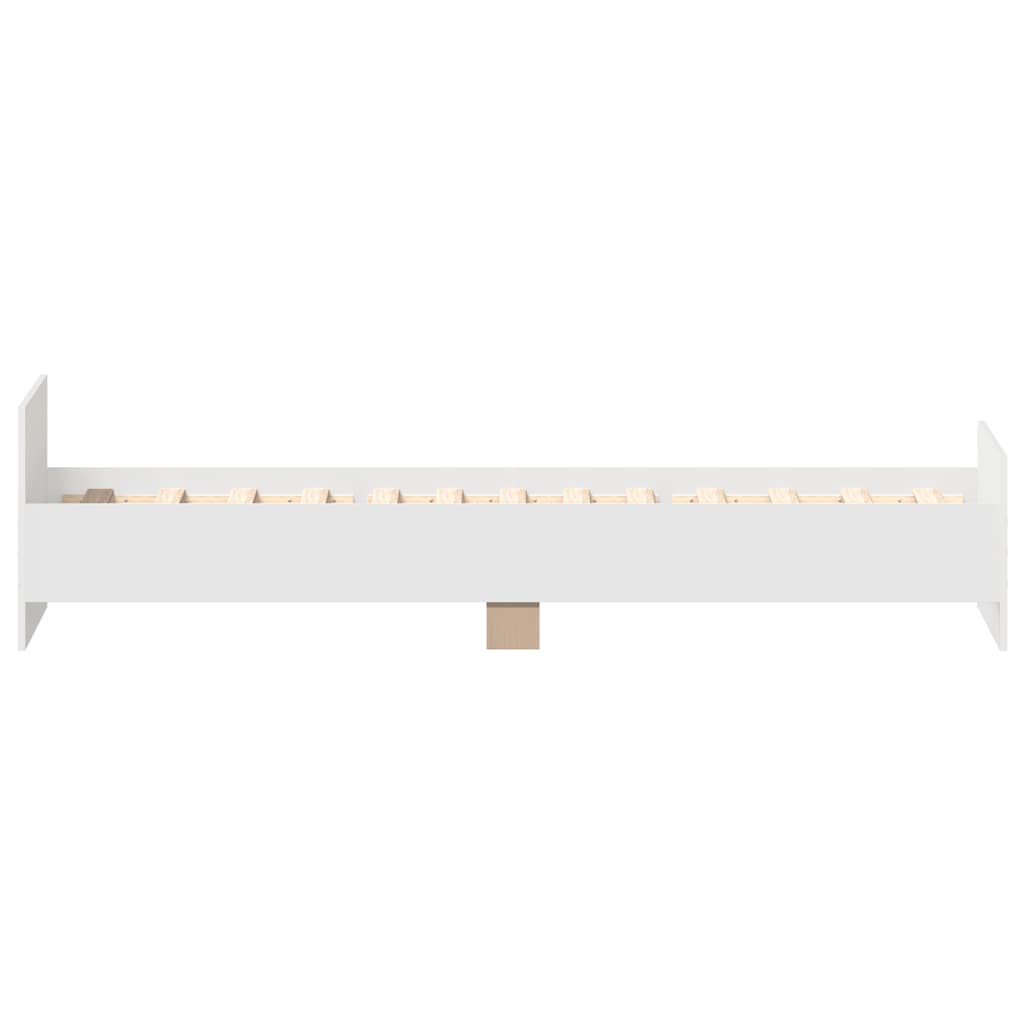 sengeramme 90x200 cm konstrueret træ hvid