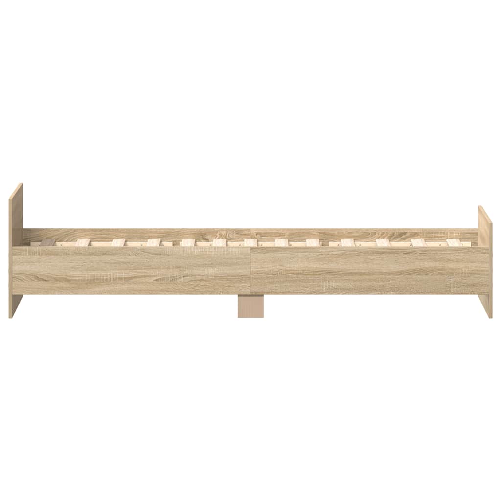 sengeramme 90x200 cm uden madras konstrueret træ sonoma-eg