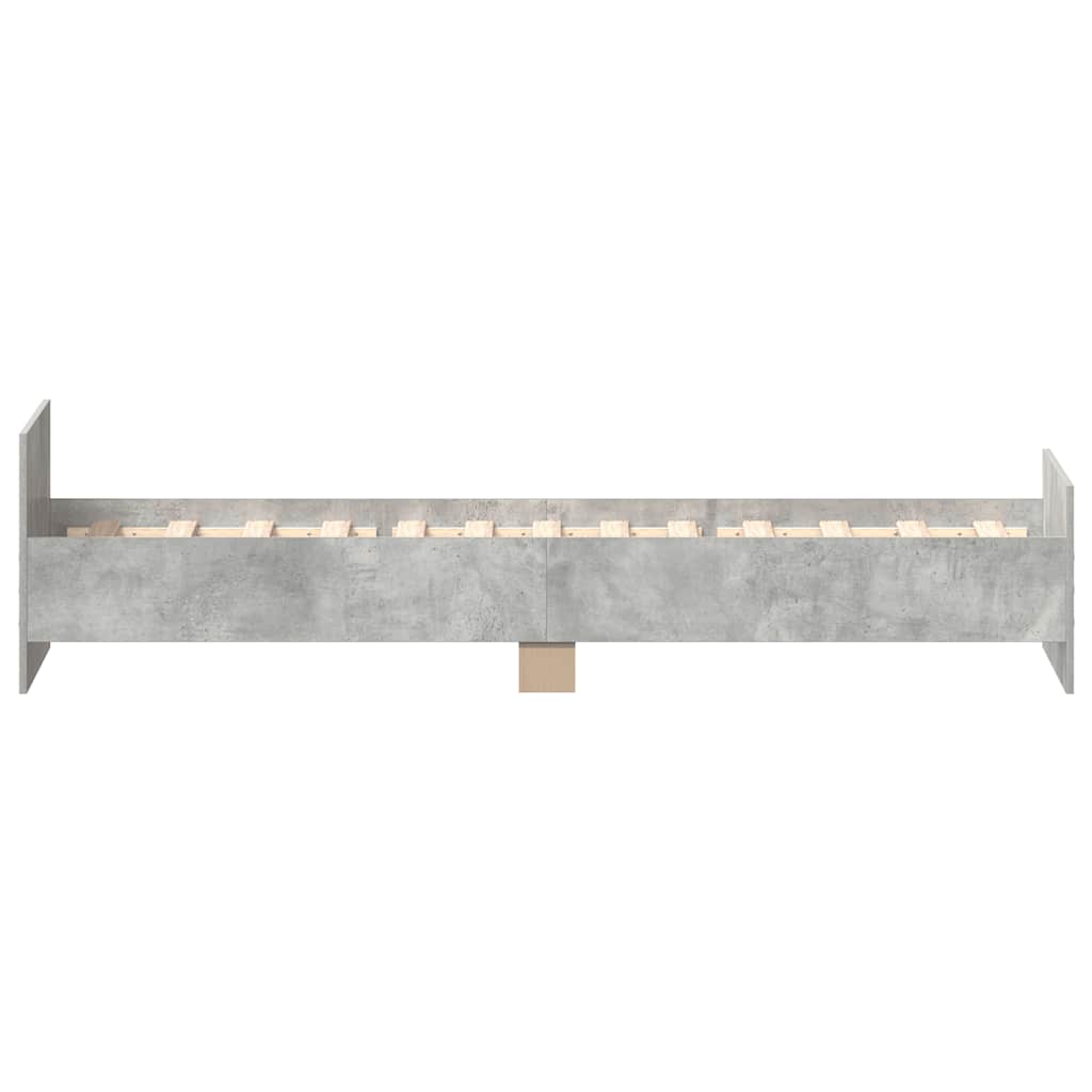 sengeramme 90x200 cm konstrueret træ betongrå