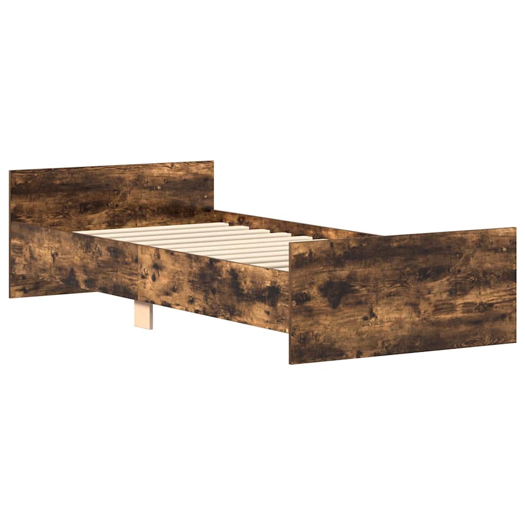 sengeramme 100x200 cm uden madras konstrueret træ røget eg