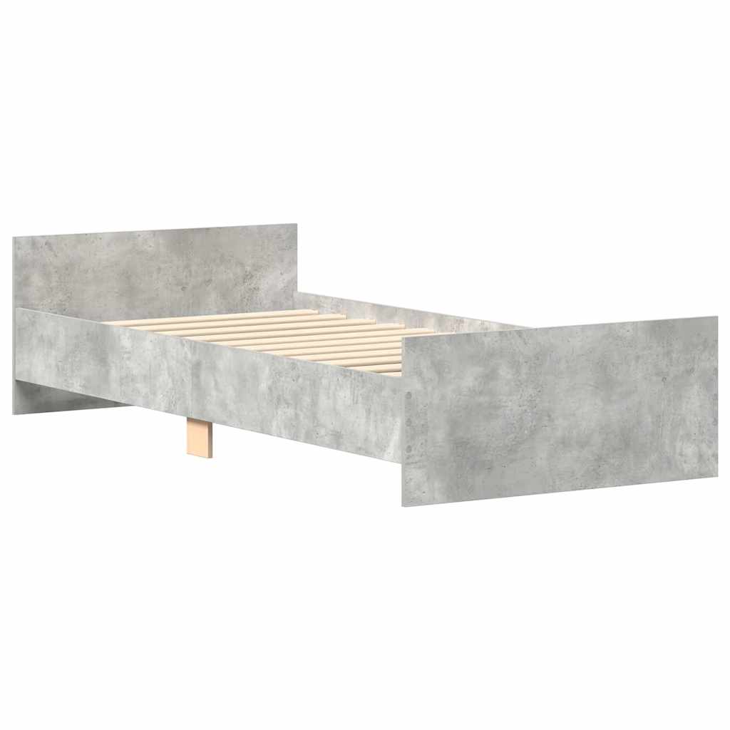 sengeramme 90x190 cm konstrueret træ betongrå
