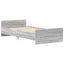 sengeramme 90x190 cm konstrueret træ grå sonoma-eg