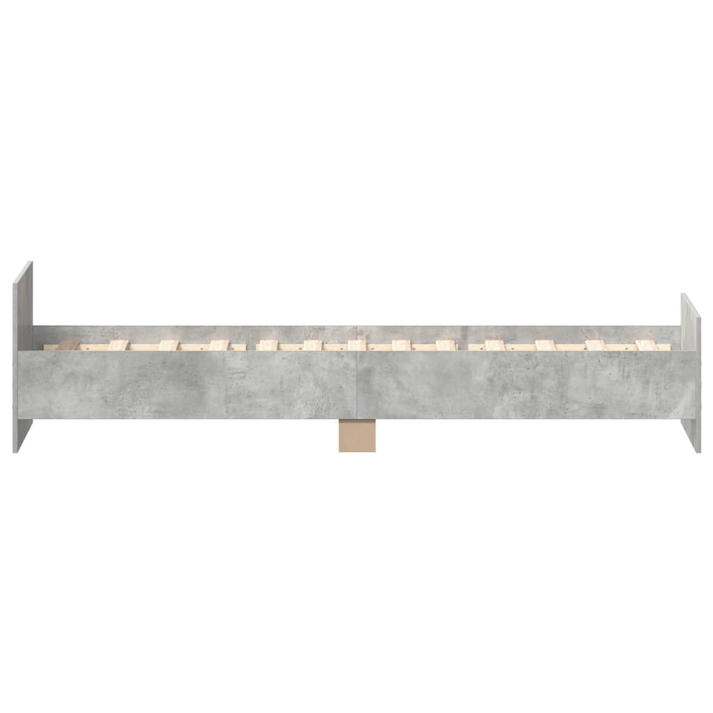 sengeramme 75x190 cm konstrueret træ betongrå