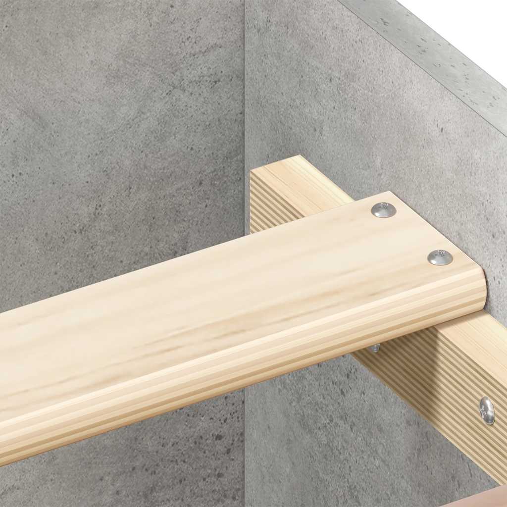 sengeramme 75x190 cm konstrueret træ betongrå