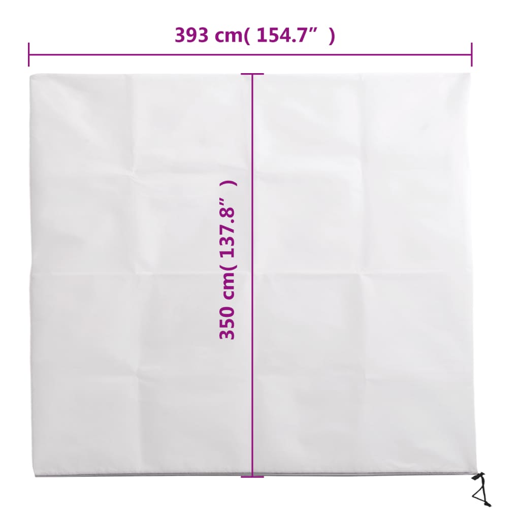 plantebeskyttelse med lynlås 70 g/m² 3,93x3,5 m
