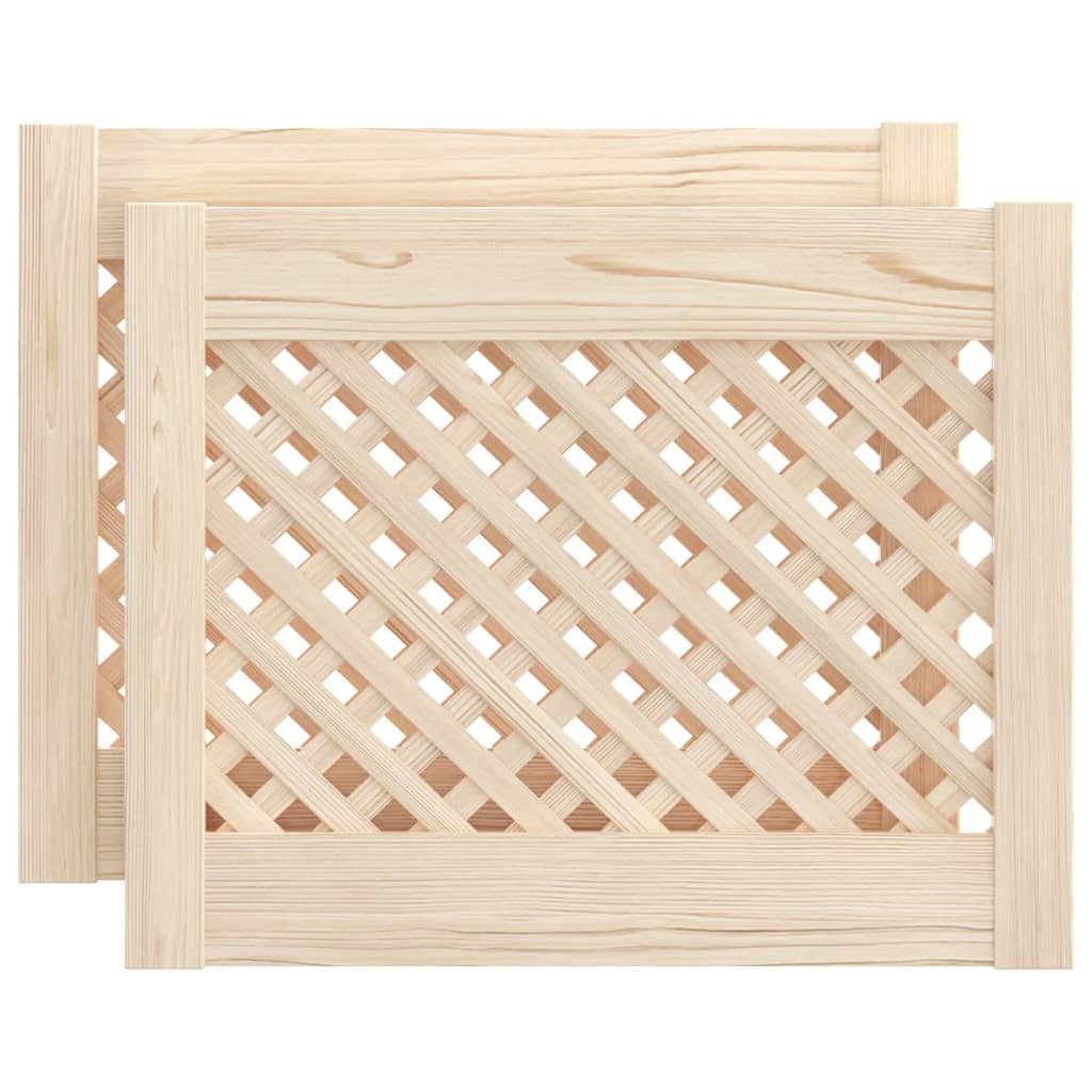 skabslåger 2 stk. 49,5x39,5 cm gitterdesign massivt fyrretræ
