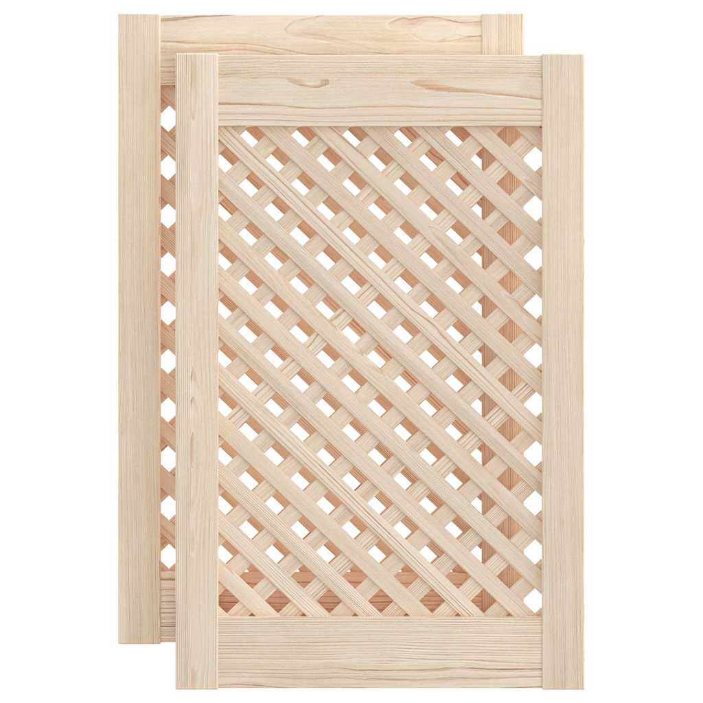 skabslåger 2 stk. 39,5x61,5 cm gitterdesign massivt fyrretræ