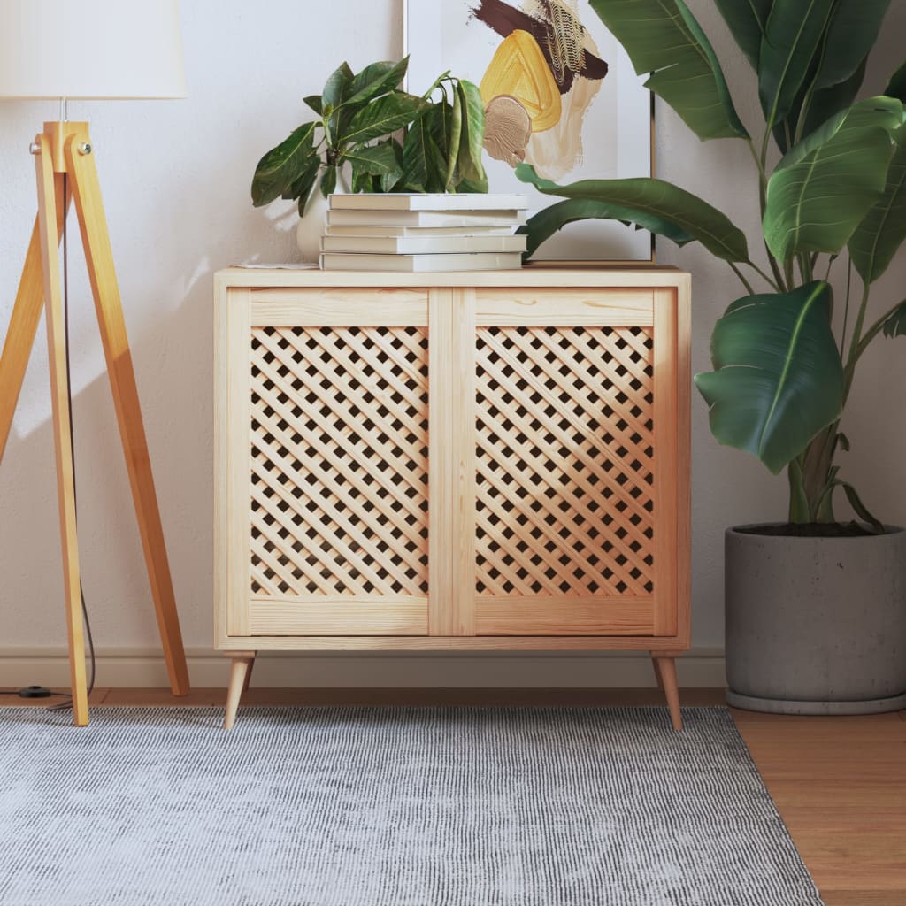 skabslåger 2 stk. 39,5x61,5 cm gitterdesign massivt fyrretræ