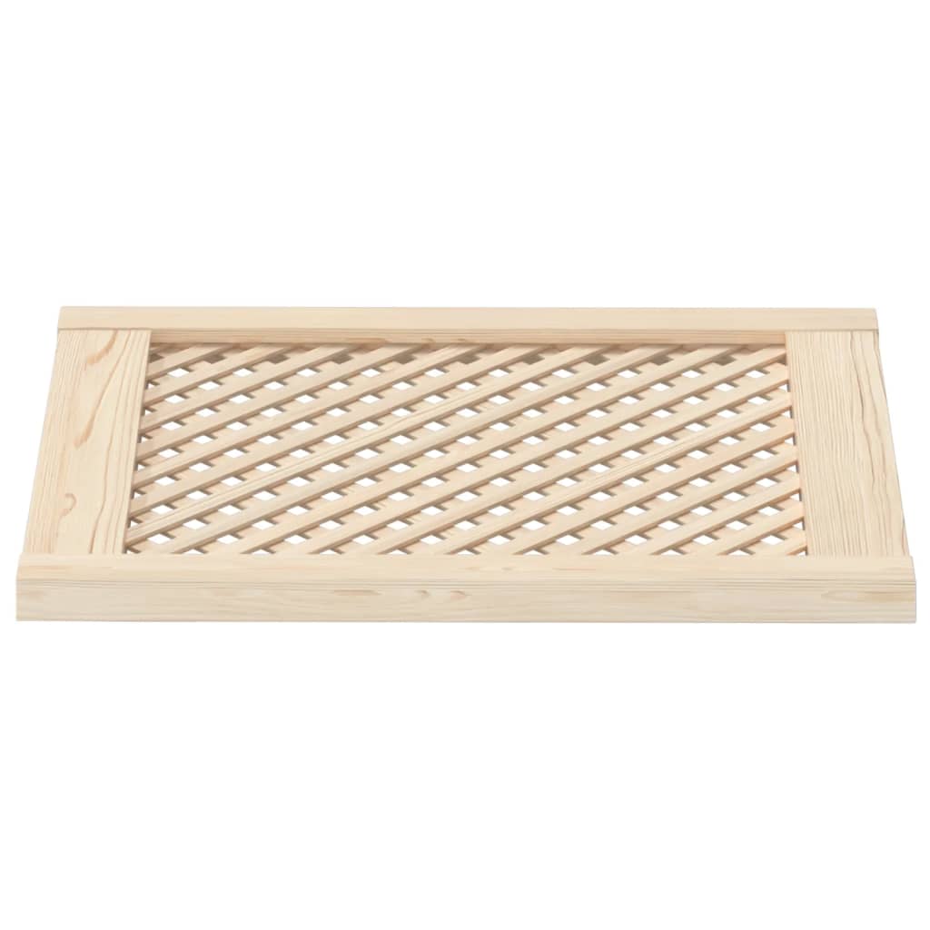 skabslåger 2 stk. 49,5x61,5 cm gitterdesign massivt fyrretræ