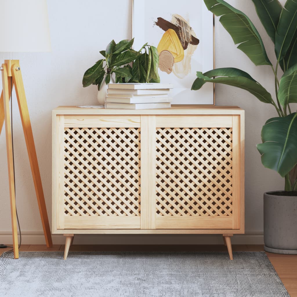 skabslåger 2 stk. 49,5x61,5 cm gitterdesign massivt fyrretræ
