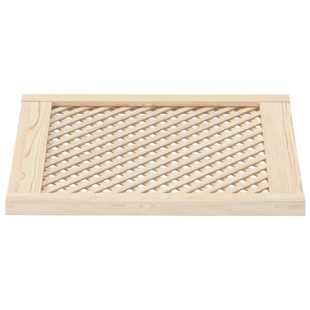 skabslåger 2 stk. 59,5x61,5 cm gitterdesign massivt fyrretræ