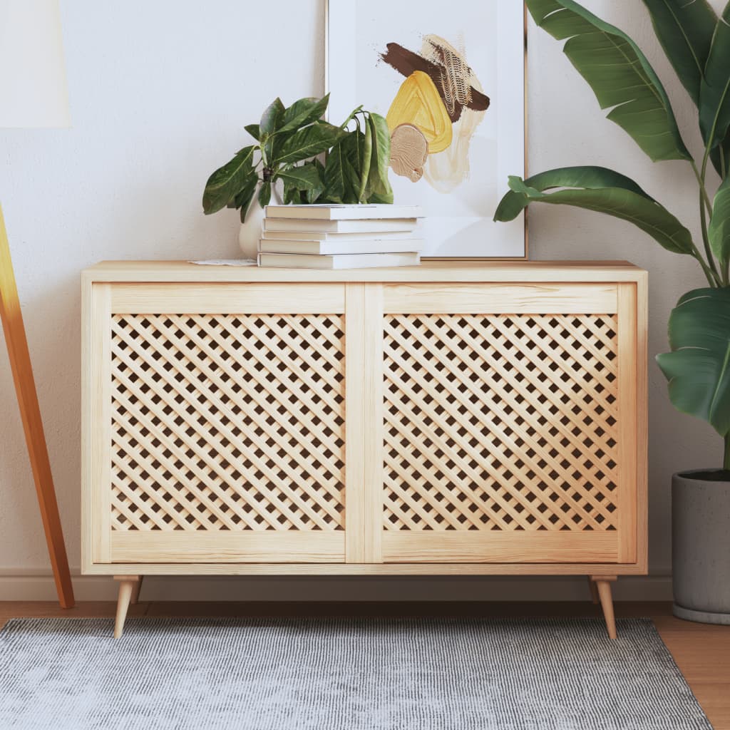 skabslåger 2 stk. 59,5x61,5 cm gitterdesign massivt fyrretræ