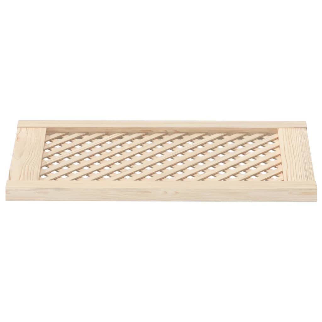 skabslåger 2 stk. 39,5x69 cm gitterdesign massivt fyrretræ