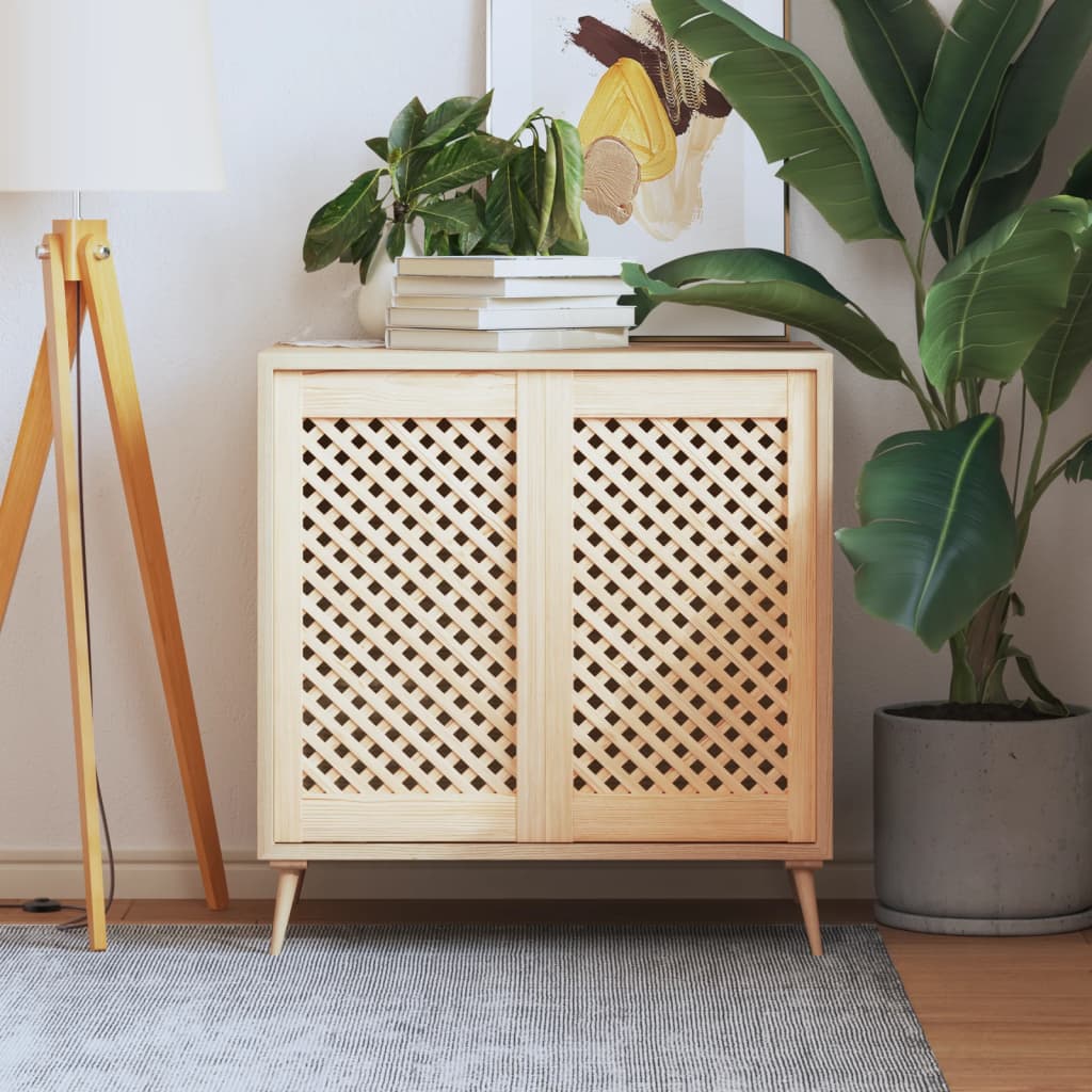 skabslåger 2 stk. 39,5x69 cm gitterdesign massivt fyrretræ