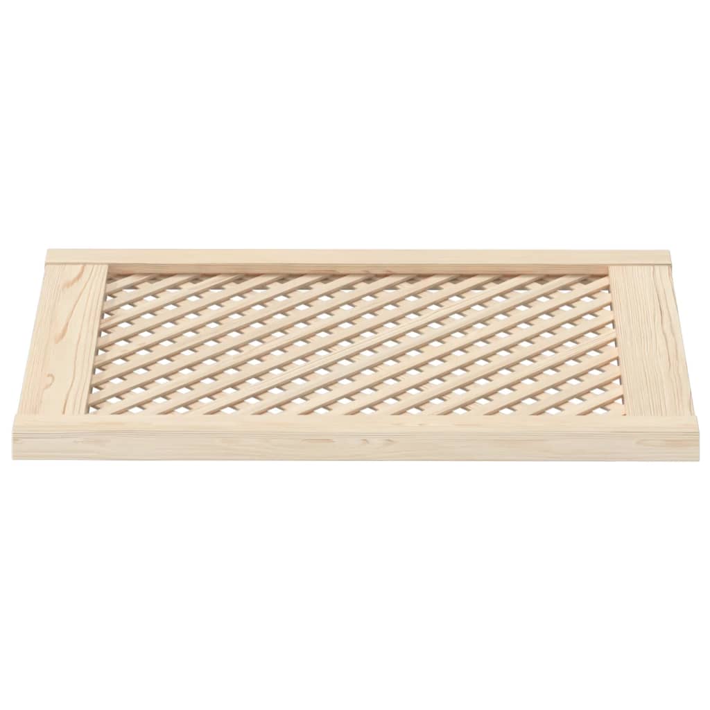 skabslåger 2 stk. 49,5x69 cm gitterdesign massivt fyrretræ