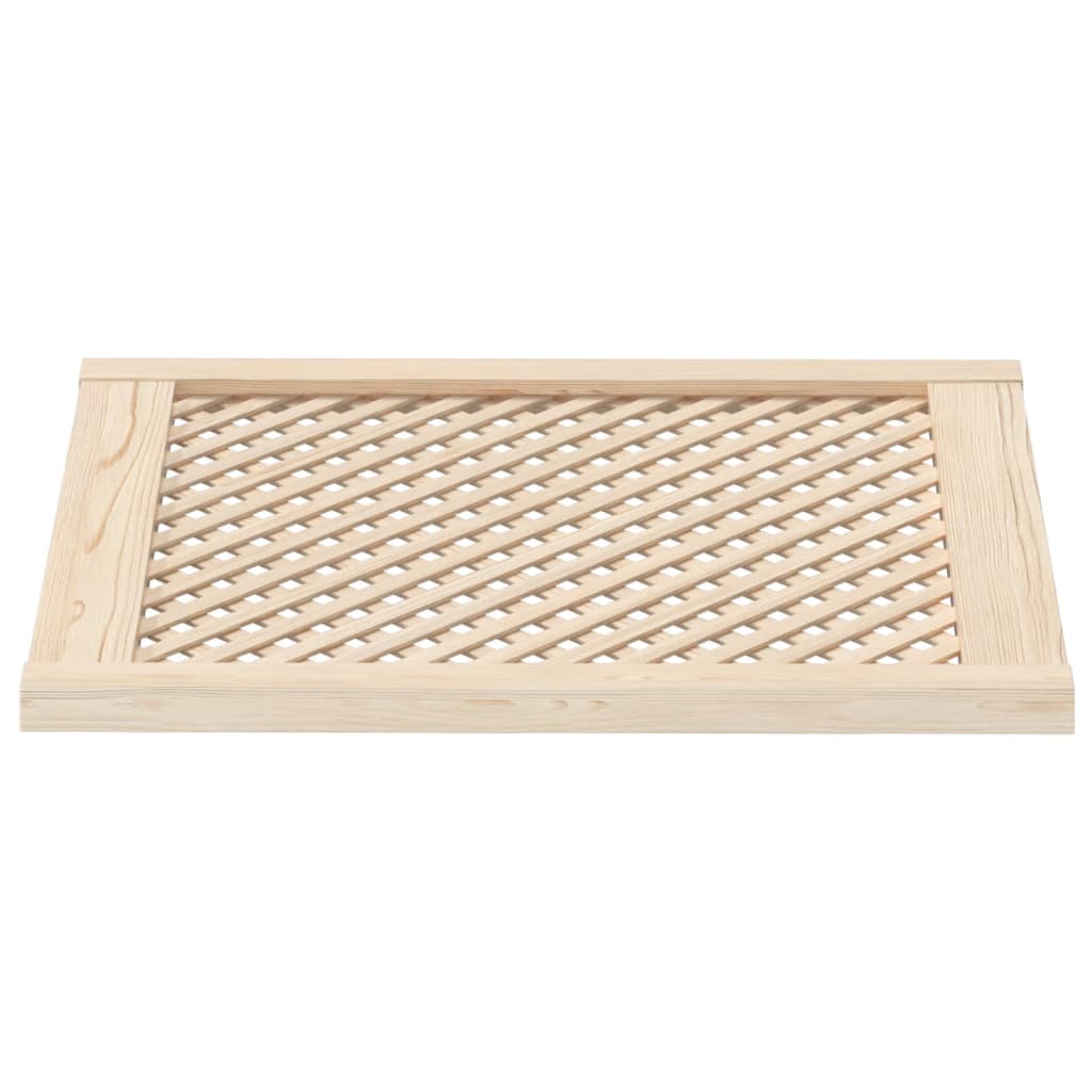 skabslåger 2 stk. 59,5x69 cm gitterdesign massivt fyrretræ
