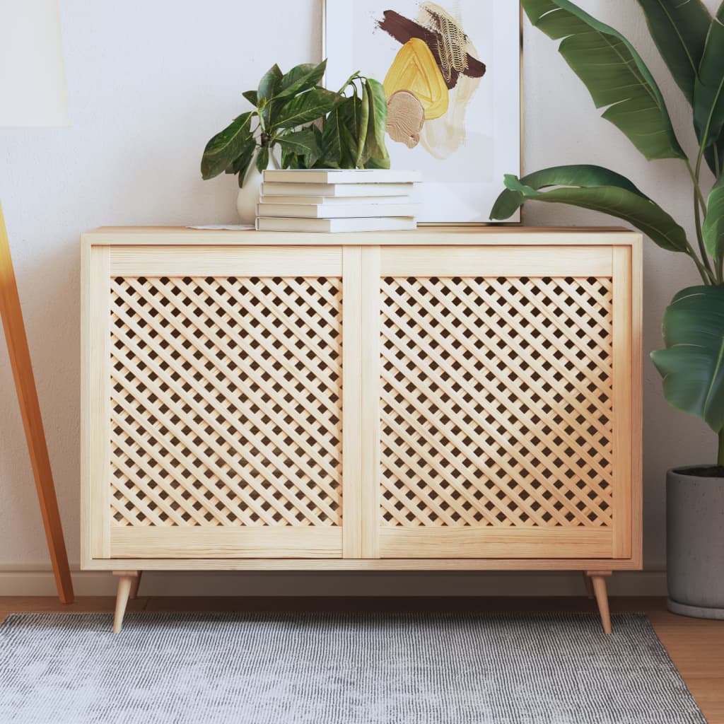 skabslåger 2 stk. 59,5x69 cm gitterdesign massivt fyrretræ