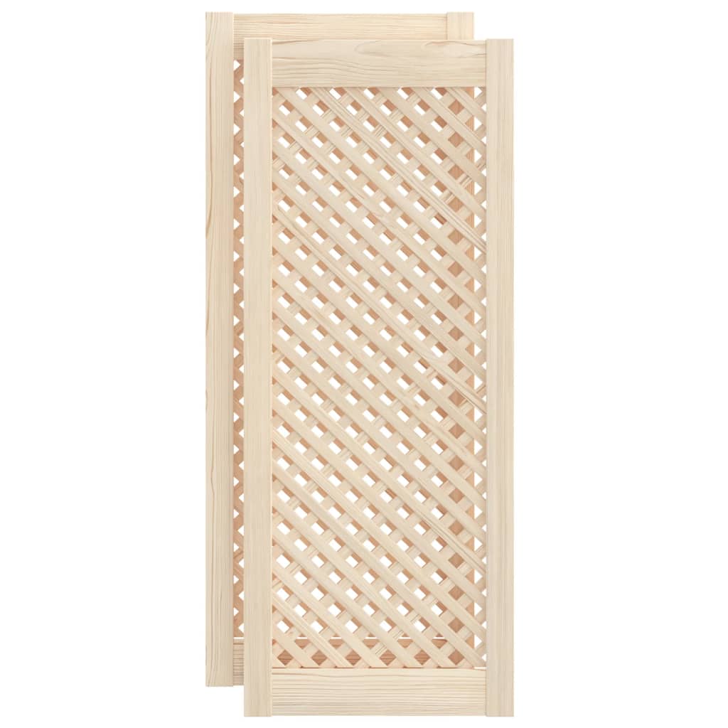 skabslåger 2 stk. 39,5x99 cm gitterdesign massivt fyrretræ